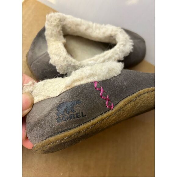 Sorel gray slippers women’s 7 used moccasins - Picture 6 of 8